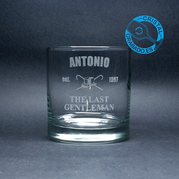 Vaso de whisky personalizado con nombre